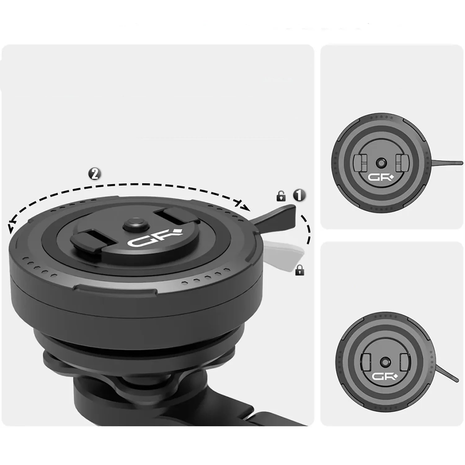 Fahrrad Motorrad Handyhalterung für Lenker, GRXPLORE GR-MT10, Quick Mount, Schwarz