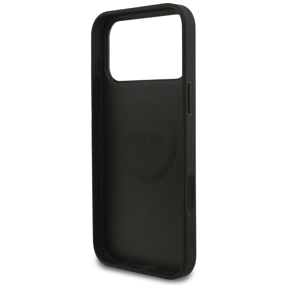 Handyhülle Guess 4G Small Classic Logo für iPhone 18 Pro Max / 17 Pro Max mit MagSafe, Schwarz