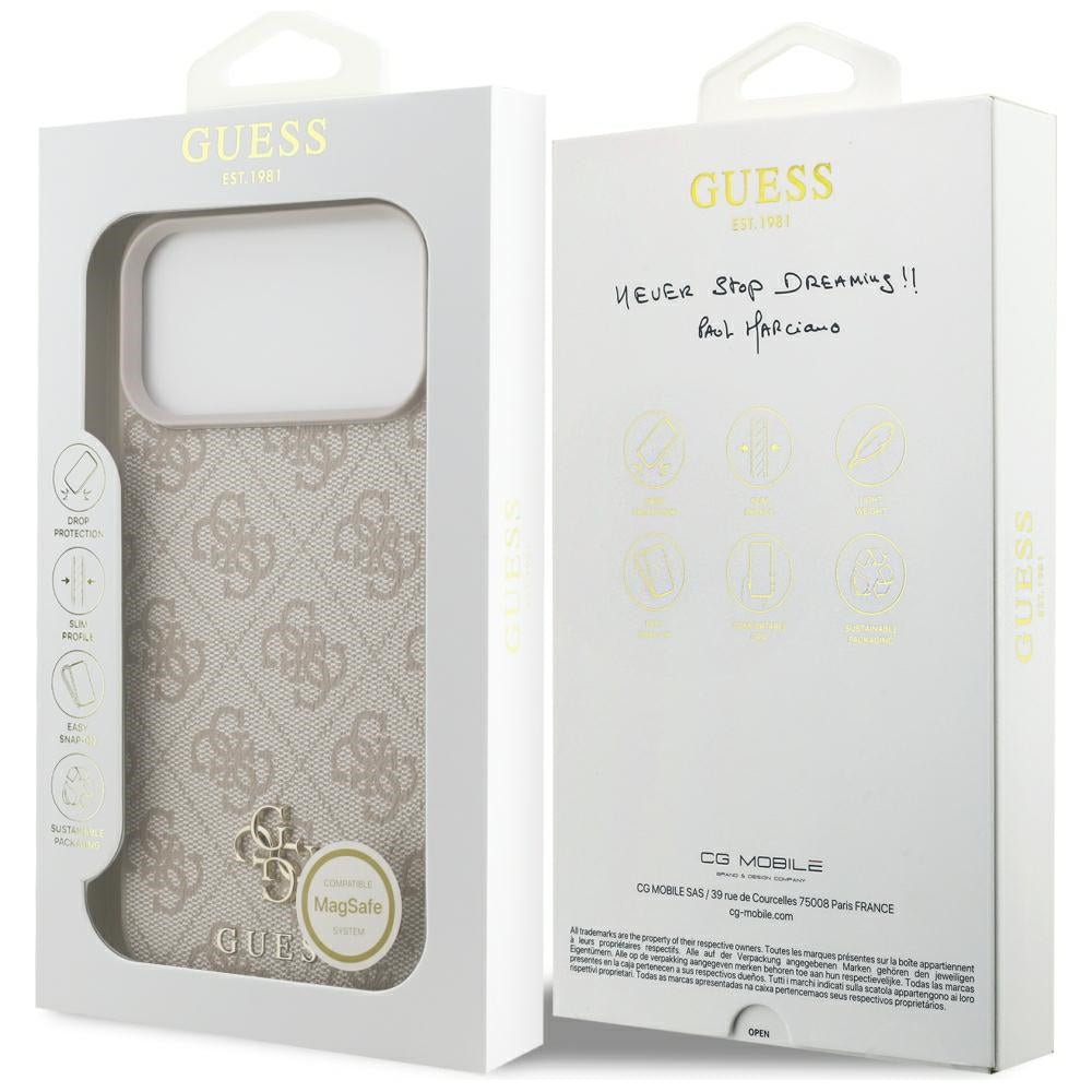 Handyhülle Guess 4G Small Classic Logo für iPhone 18 Pro Max / 17 Pro Max mit MagSafe, Rosa