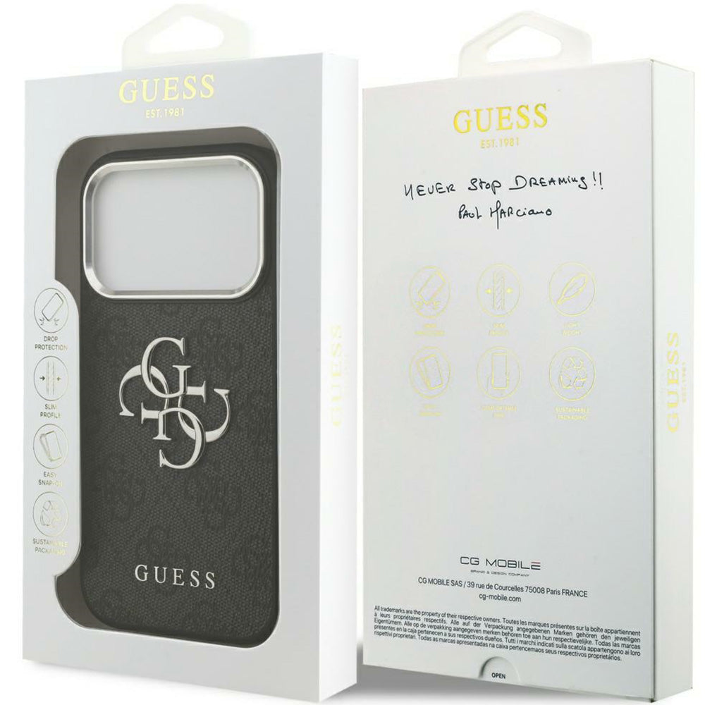 Handyhülle für iPhone 18 Pro Max / 17 Pro Max, Guess Hardcase 4G Big 4G Classic Logo, Schwarz
