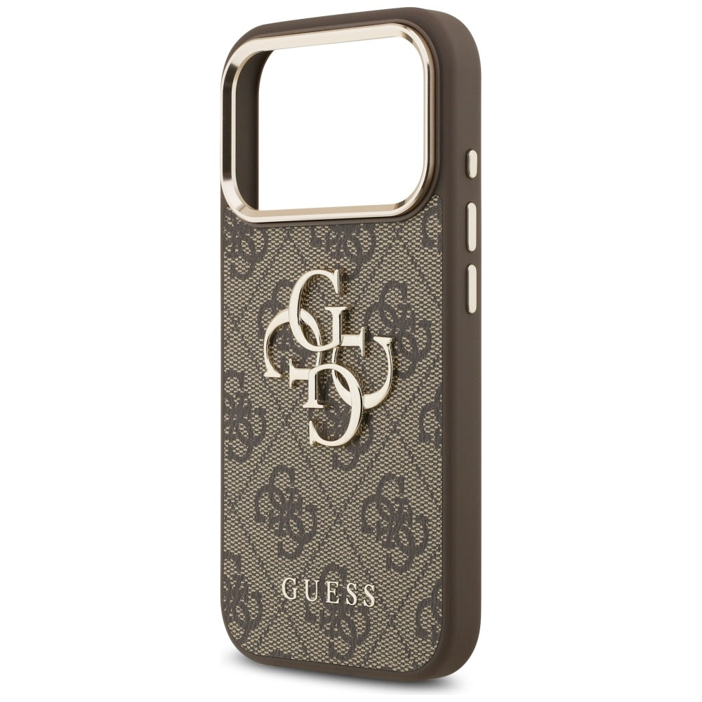 Handyhülle für iPhone 18 Pro Max / 17 Pro Max, Guess Hardcase 4G Big 4G Classic Logo, Braun-Golden