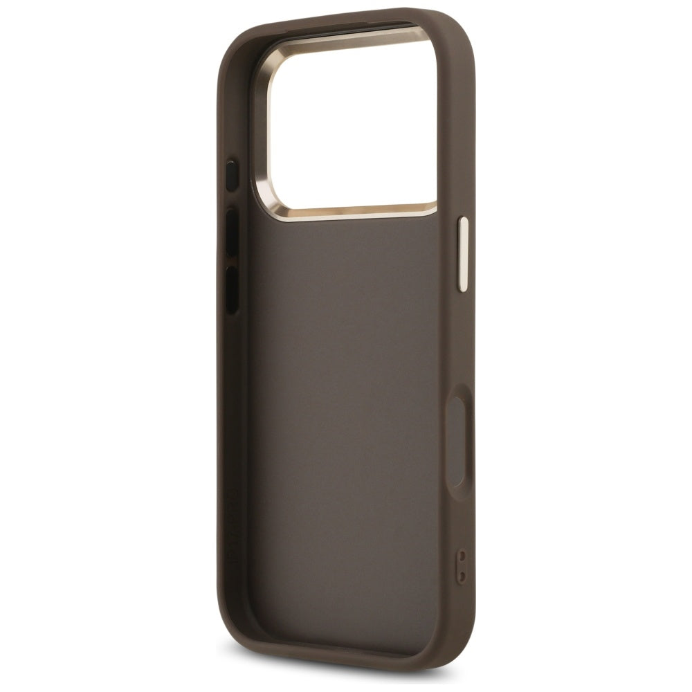 Handyhülle für iPhone 18 Pro Max / 17 Pro Max, Guess Hardcase 4G Big 4G Classic Logo, Braun-Golden