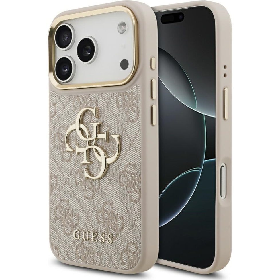 Handyhülle für iPhone 17 Pro, Guess Hardcase 4G Big 4G Classic Logo, Rosa
