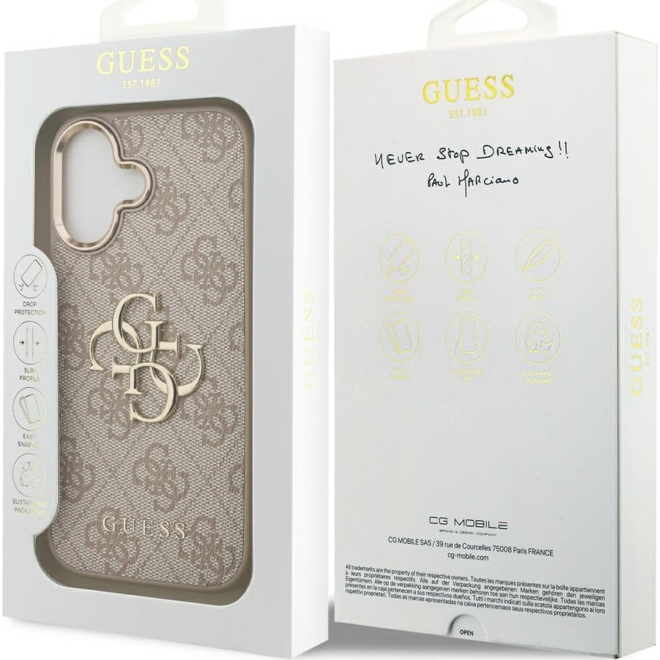 Handyhülle für iPhone 17, Guess Hardcase 4G Big 4G Classic Logo, Rosa