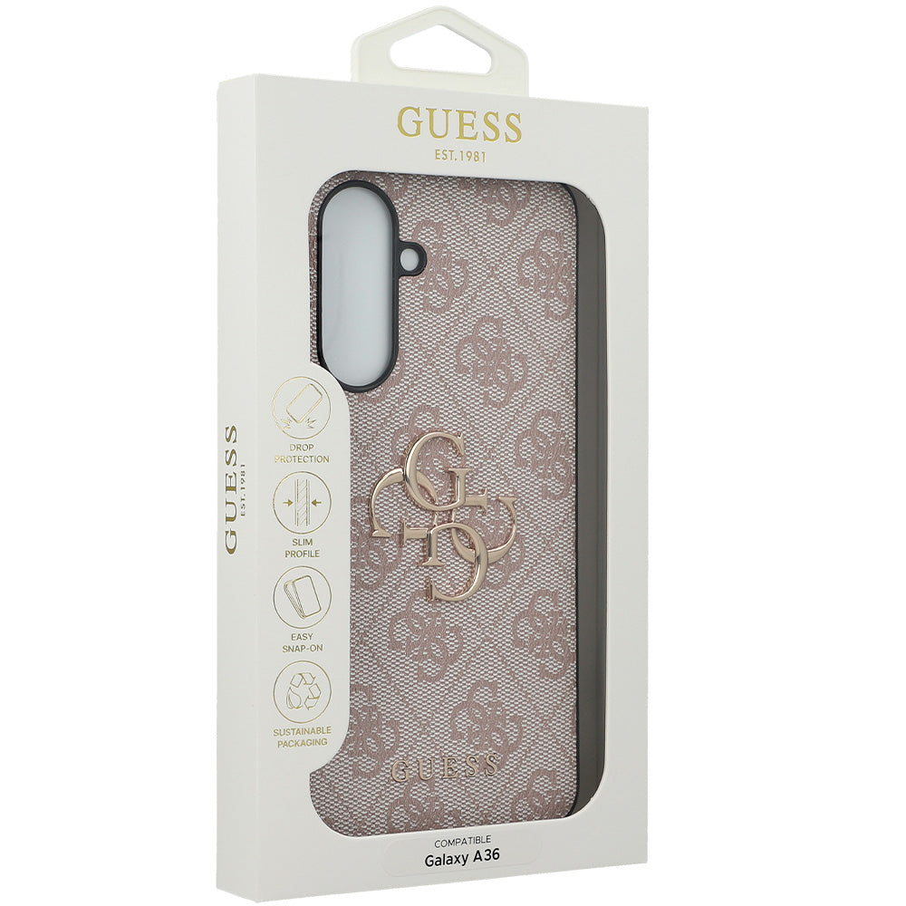 Handyhülle für Galaxy A36 5G, Guess Hardcase 4G Big Metal Logo, Rosa