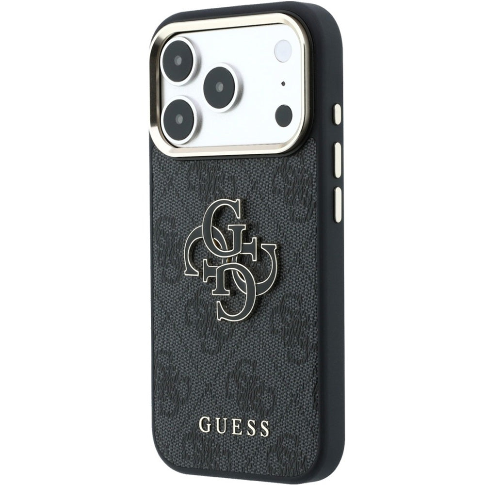 Handyhülle Guess 4G Big Resin Logo für iPhone 17 Pro / 18 Pro, Schwarz