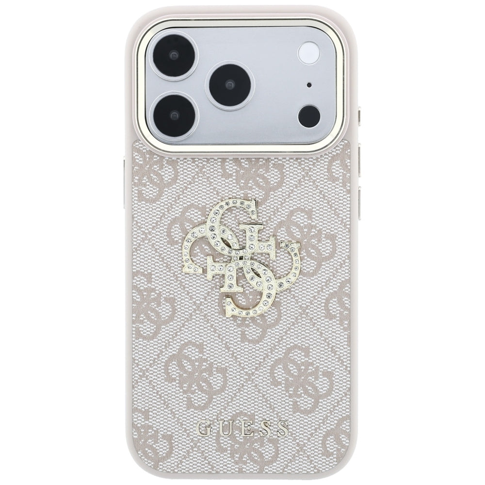 Handyhülle für iPhone 18 Pro Max / 17 Pro Max, Guess 4G Big Strass Logo 4G Classic Logo, Rosa