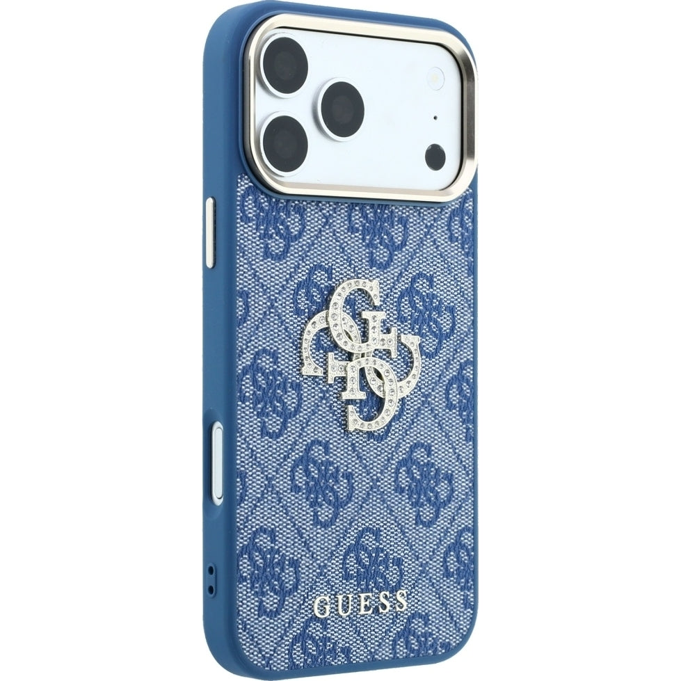 Handyhülle Guess 4G Big Strass Logo 4G Classic 4G Logo für iPhone 18 Pro / 17 Pro, Blau