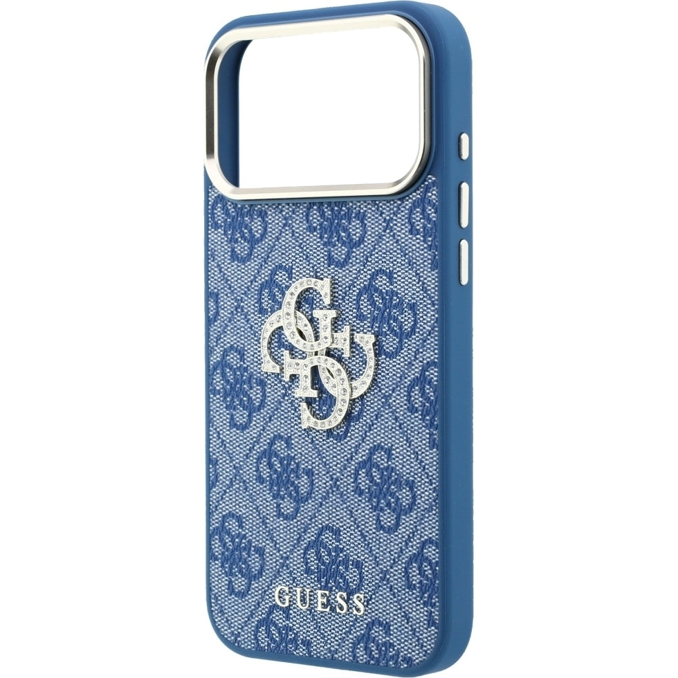 Handyhülle Guess 4G Big Strass Logo 4G Classic 4G Logo für iPhone 18 Pro / 17 Pro, Blau