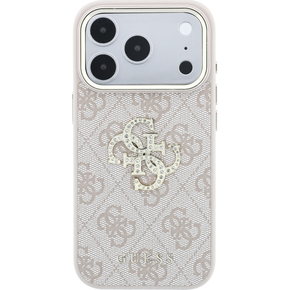 Handyhülle Guess 4G Big Strass Logo 4G Classic 4G Logo für iPhone 18 Pro / 17 Pro, Rosa
