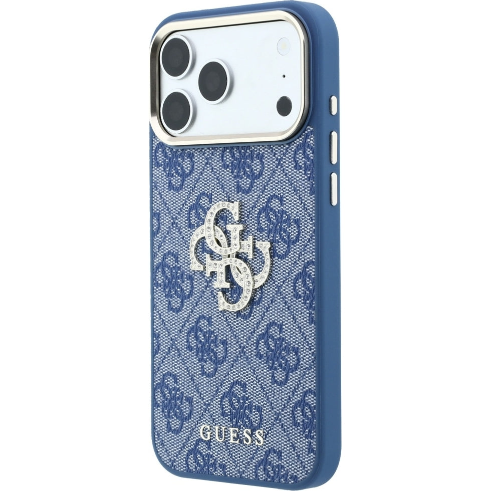 Handyhülle Guess 4G Big Strass Logo 4G Classic Logo für iPhone 18 Pro Max / 17 Pro Max, Blau