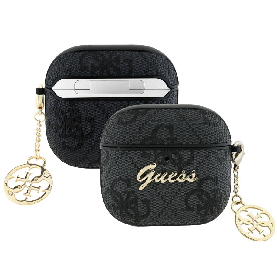 Schutzhülle Guess 4G Charm Collection Case für AirPods 4, Schwarz