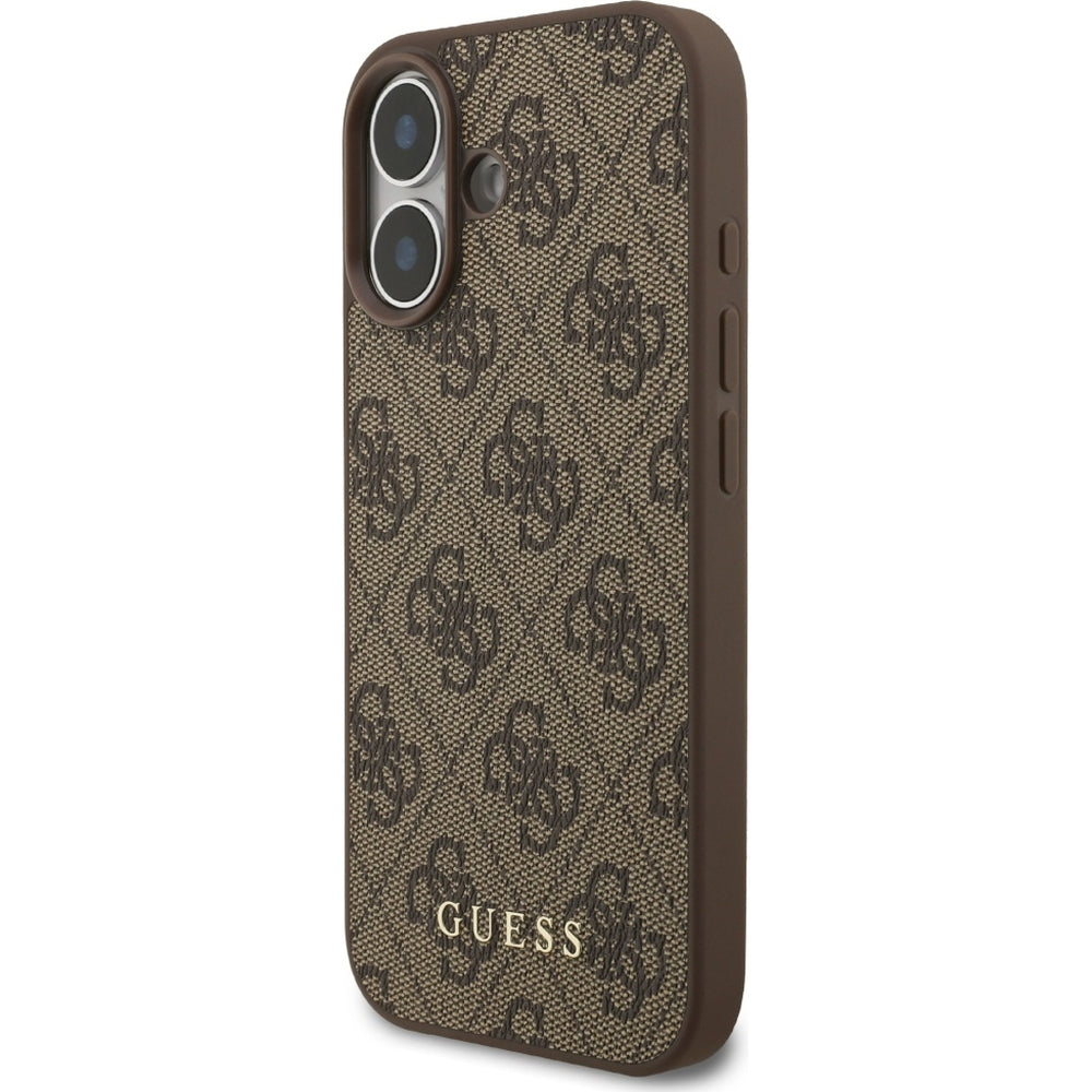 Handyhülle für iPhone 17, Guess Hardcase 4G Classic, Braun