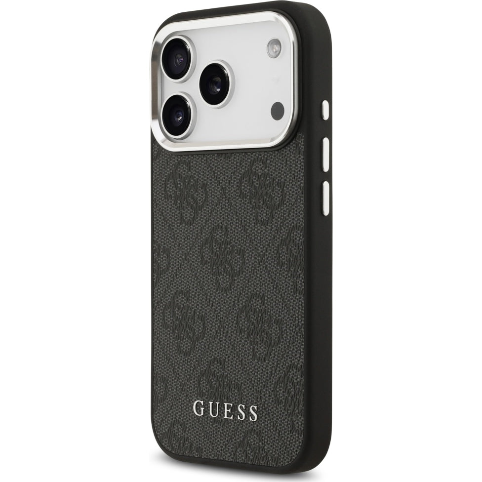 Handyhülle für iPhone 18 Pro / 17 Pro, Guess Hardcase 4G Classic Logo MagSafe, Schwarz