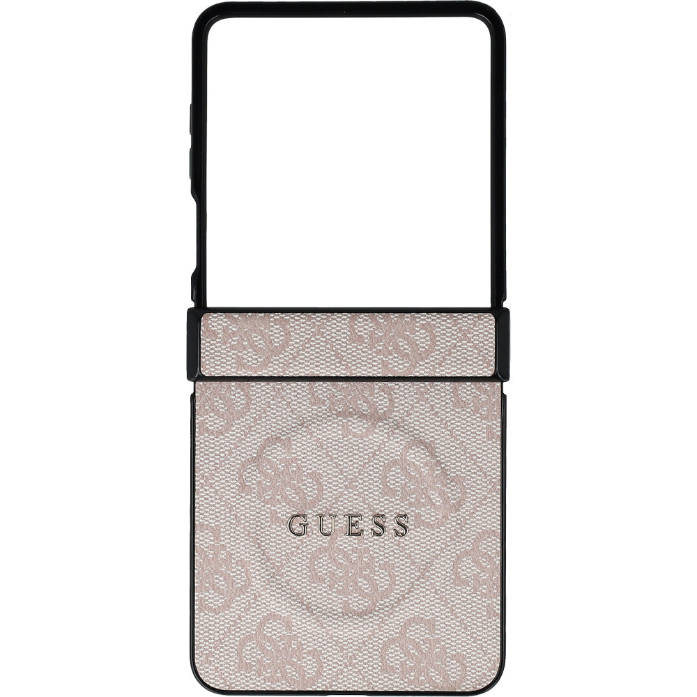 Handyhülle für Galaxy Z Flip7, Guess Hardcase 4G Ring Classic Logo mit MagSafe, Rosa