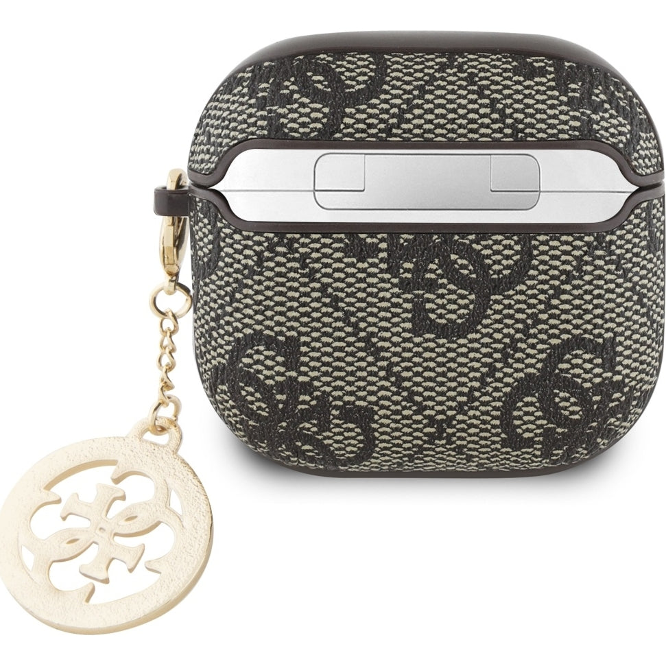 Schutzhülle Guess Strass 4G Charm Case für AirPods 5 / 4, Braun