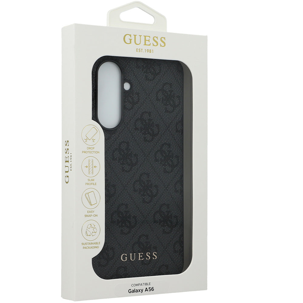 Handyhülle für Galaxy A56 5G, Guess Hardcase 4G Metal Gold Logo, Schwarz