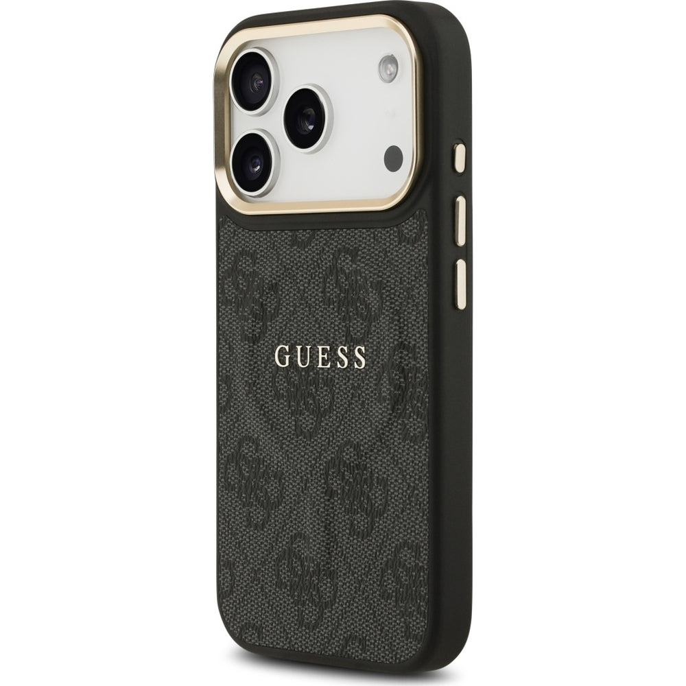 Handyhülle für iPhone 18 Pro / 17 Pro, Guess Hardcase 4G Classic MagSafe, Schwarz