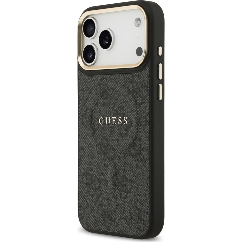 Handyhülle für iPhone 17 Pro Max, Guess Hardcase 4G Classic MagSafe, Schwarz