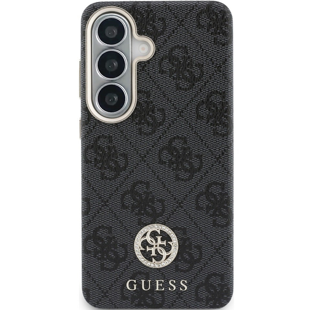 Handyhülle für Galaxy S26, Guess Saffiano Logo MagSafe, Schwarz