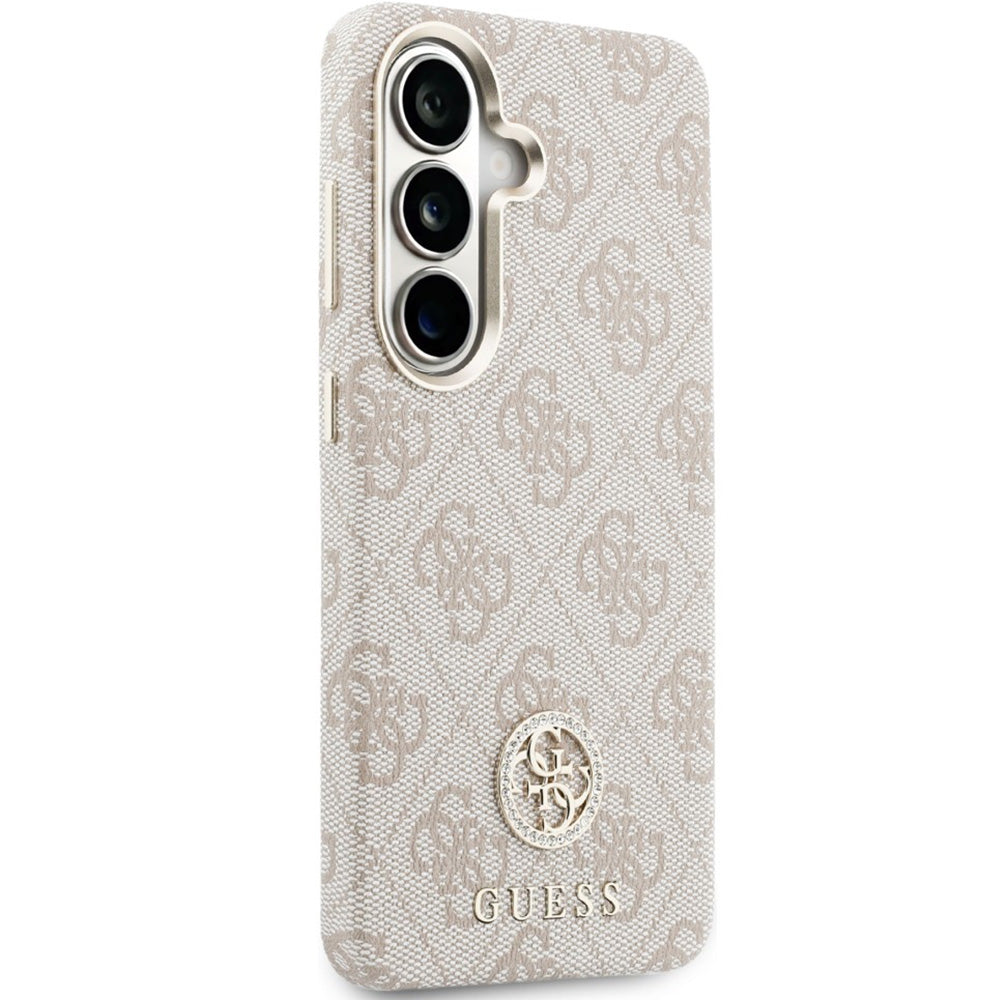 Handyhülle für Galaxy S26, Guess Saffiano Logo MagSafe, Rosa