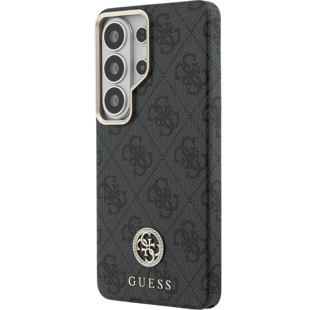 Handyhülle für Galaxy S26 Ultra, Guess Saffiano Logo MagSafe, Schwarz