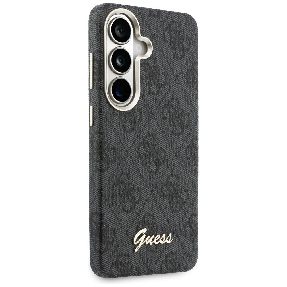 Handyhülle für Galaxy S26, Guess Saffiano Classic Logo MagSafe, Schwarz mit Classic Logo Guess