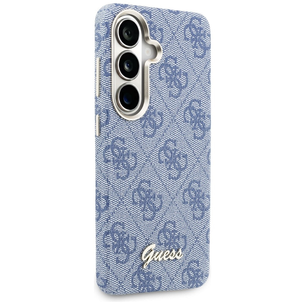 Handyhülle für Galaxy S26, Guess Saffiano Classic Logo MagSafe, Blau mit Classic Logo Guess