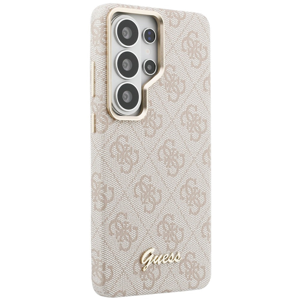 Handyhülle für Galaxy S26 Ultra, Guess Saffiano Classic Logo MagSafe, Rosa mit Classic Logo Guess