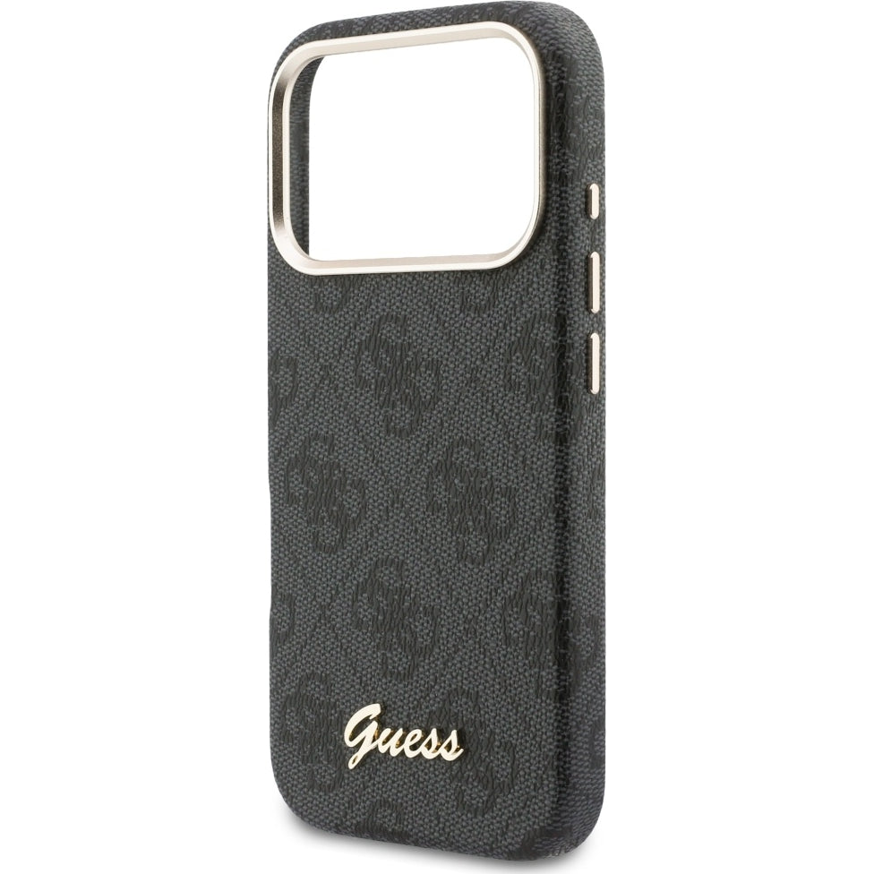 Handyhülle für iPhone 17 Pro Max, Guess Script 4G Logo für MagSafe , Schwarz
