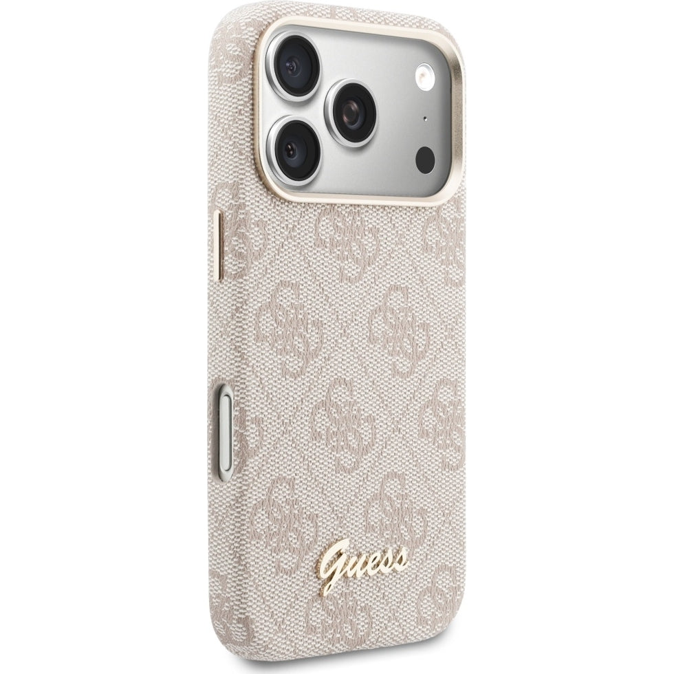 Handyhülle für iPhone 17 Pro Max, Guess Script 4G Logo für MagSafe , Rosa