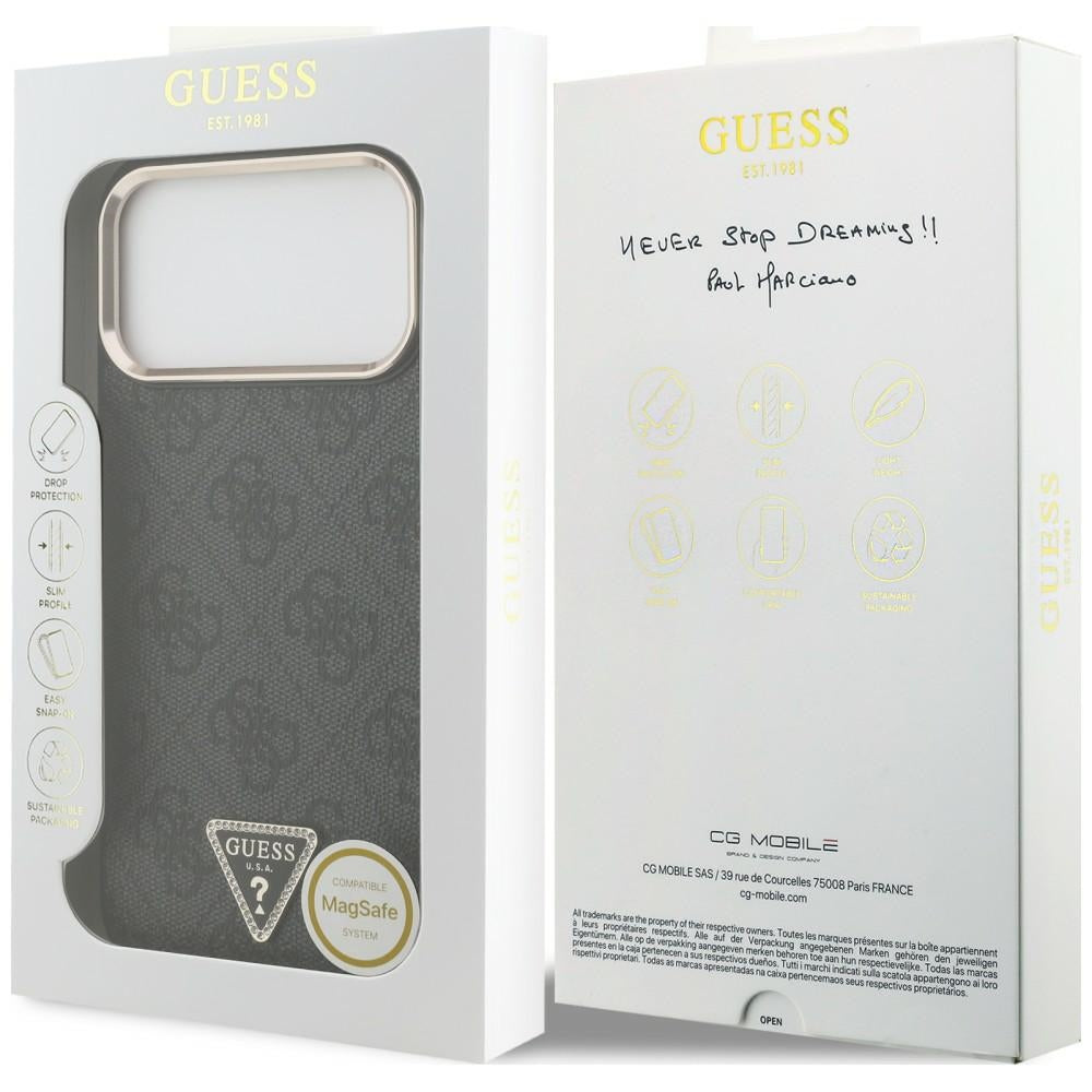 Guess Handyhülle 4G Triangle Logo für iPhone 18 Pro Max / 17 Pro Max, Schwarz (8/8)