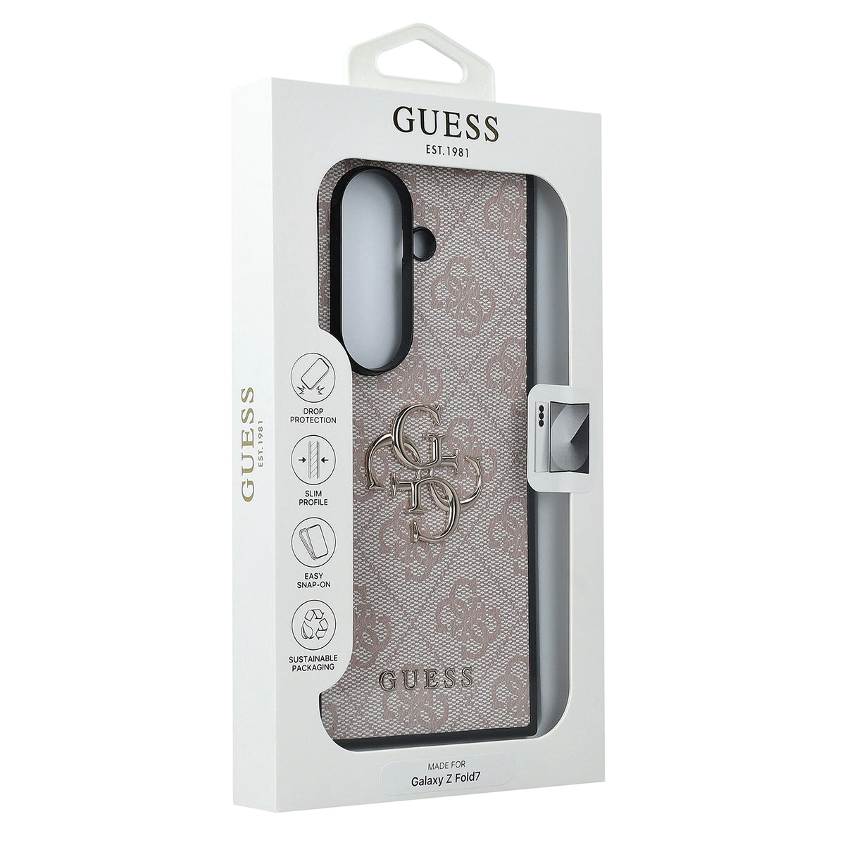 Handyhülle für Galaxy Z Fold7, Guess Hardcase 4G Big Metal Logo, Rosa
