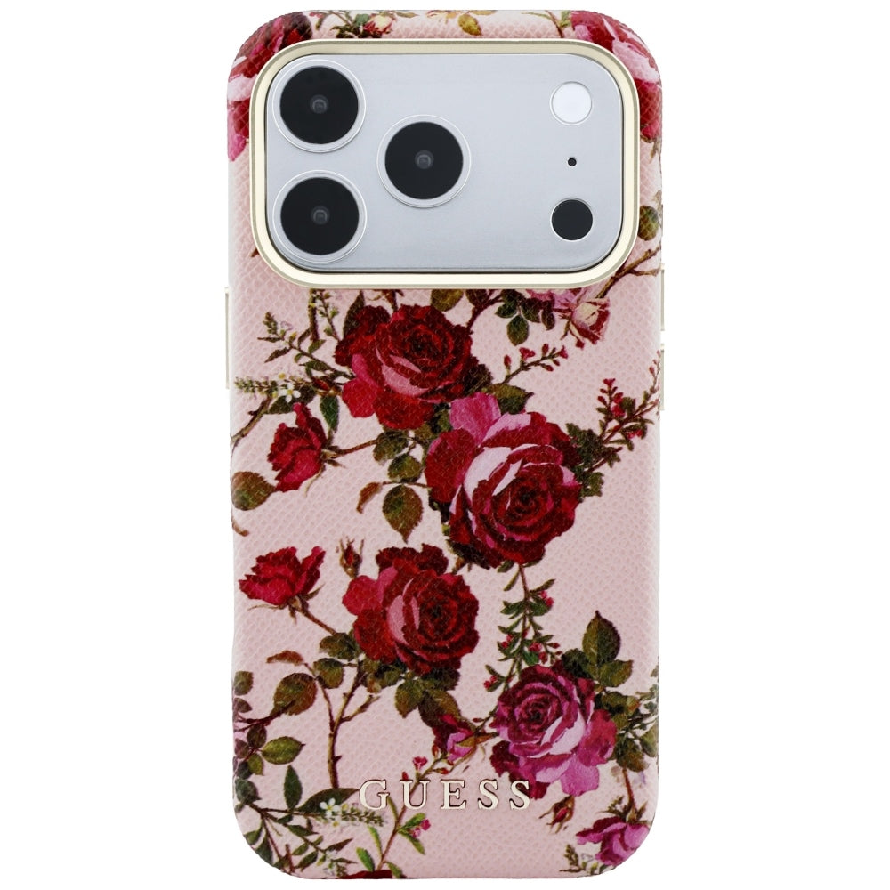 Guess Handyhülle Blossom Roses Print MagSafe für iPhone 18 Pro Max / 17 Pro Max, Rosa mit Blumenmotiv (3/8)