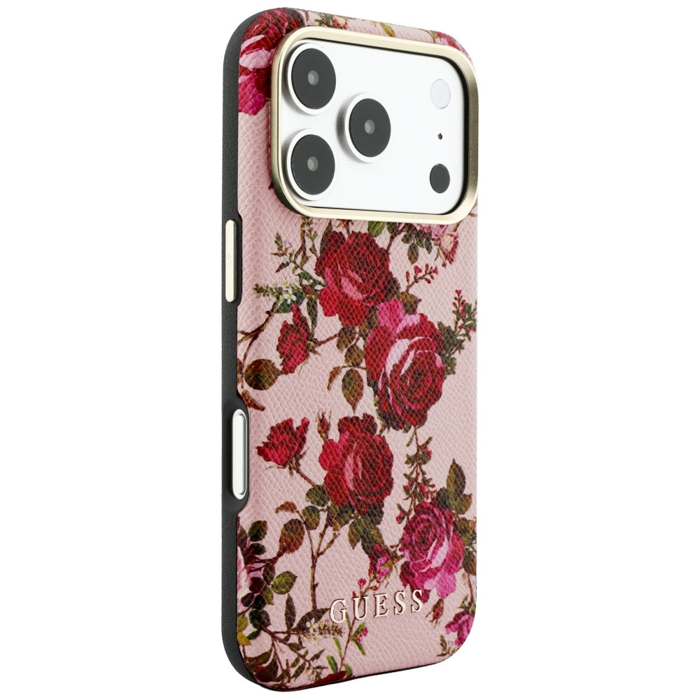 Guess Handyhülle Blossom Roses Print MagSafe für iPhone 18 Pro Max / 17 Pro Max, Rosa mit Blumenmotiv (4/8)