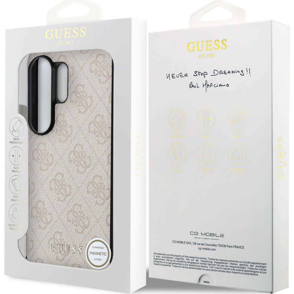 Handyhülle für Galaxy S26 Ultra, Guess Charms Collection MagSafe, Rosa