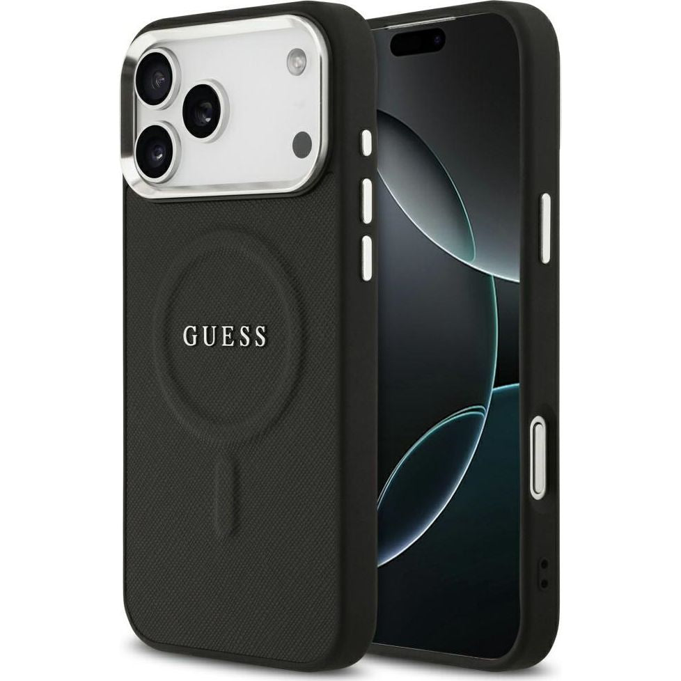 Handyhülle für iPhone 18 Pro Max / 17 Pro Max, Guess Hardcase Classic Logo mit MagSafe, Schwarz