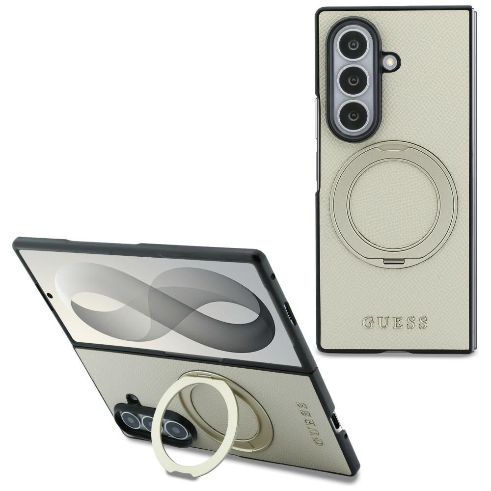 Handyhülle Guess Magnetic Ring Stand Classic für Galaxy Z Fold8 Ultra mit MagSafe, Beige