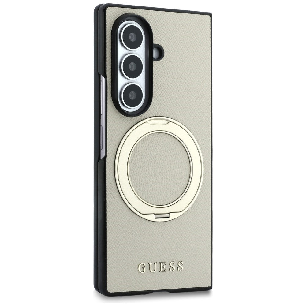 Handyhülle Guess Magnetic Ring Stand Classic für Galaxy Z Fold8 Ultra mit MagSafe, Beige