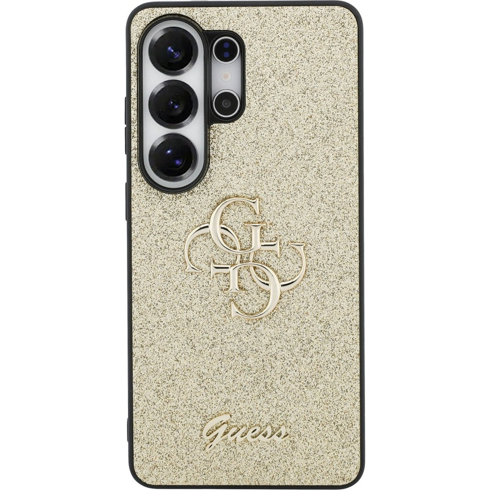 Handyhülle für Galaxy S26 Ultra, Guess Fixed Glitter, Goldglitzernd mit Big Logo