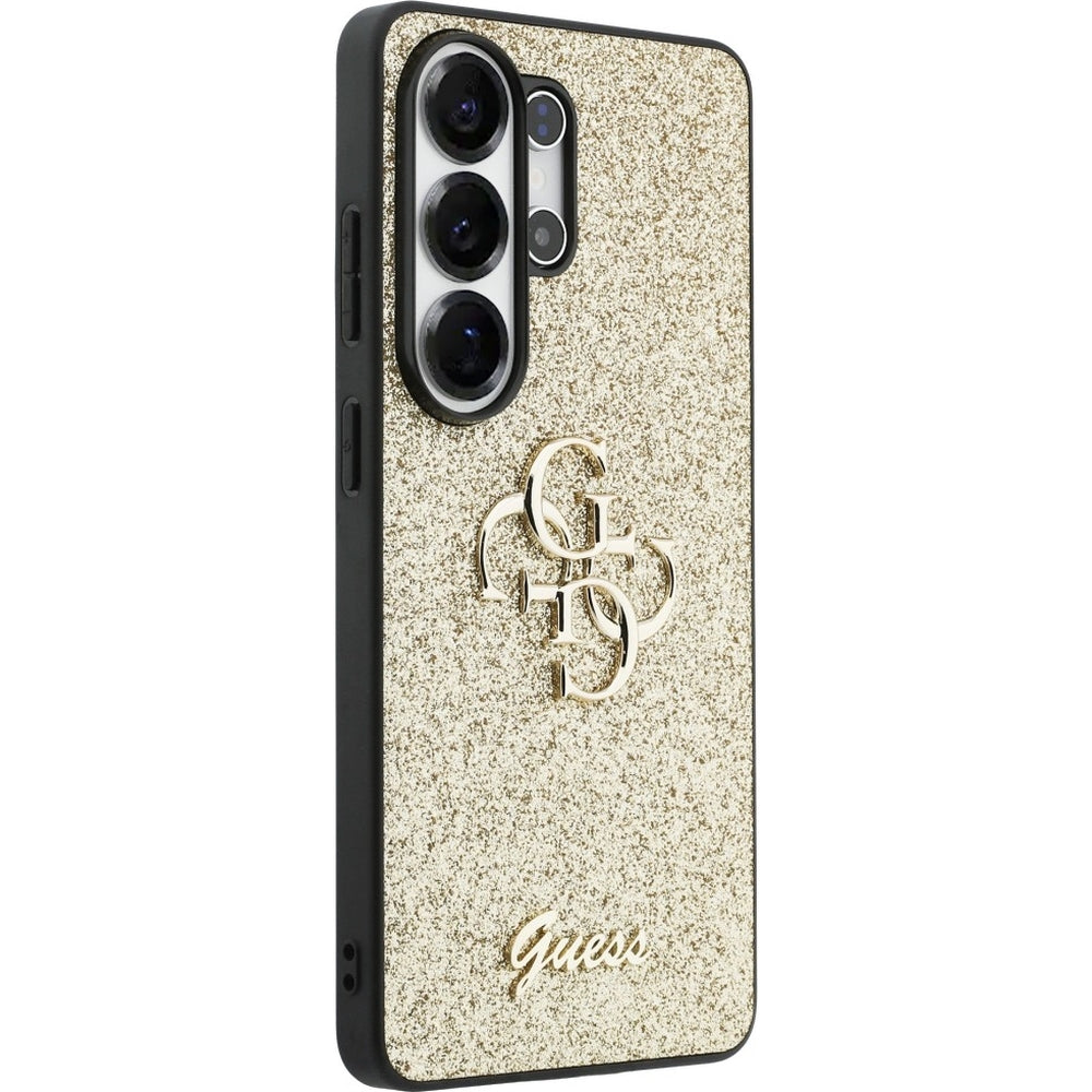 Handyhülle für Galaxy S26 Ultra, Guess Fixed Glitter, Goldglitzernd mit Big Logo