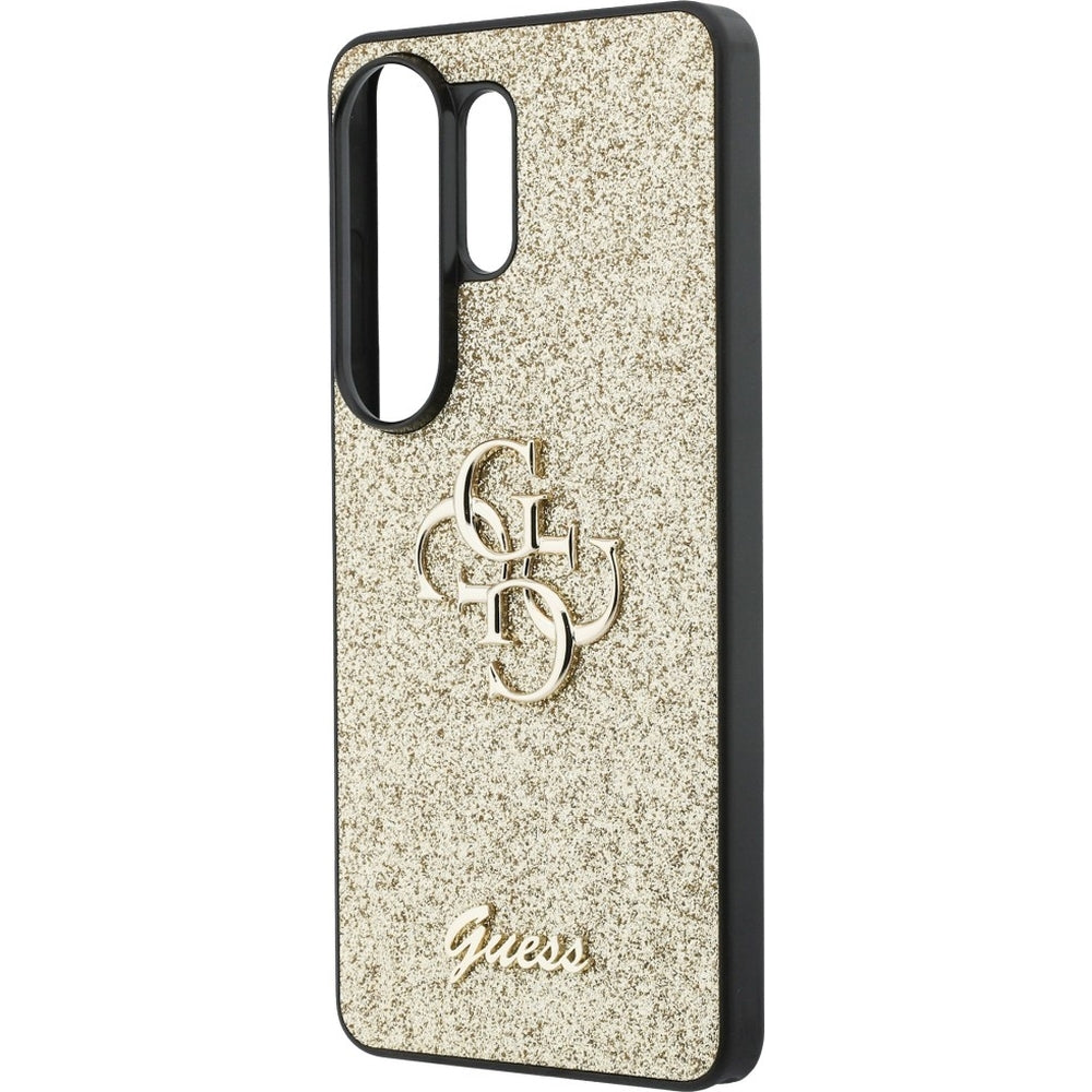 Handyhülle für Galaxy S26 Ultra, Guess Fixed Glitter, Goldglitzernd mit Big Logo