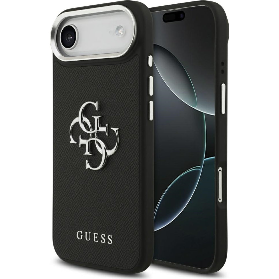 Handyhülle für iPhone Air, Guess Grained Big 4G Small Classic Logo, Schwarz