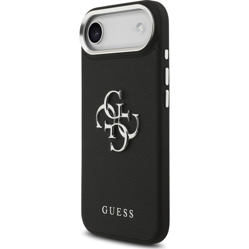 Handyhülle für iPhone Air, Guess Grained Big 4G Small Classic Logo, Schwarz
