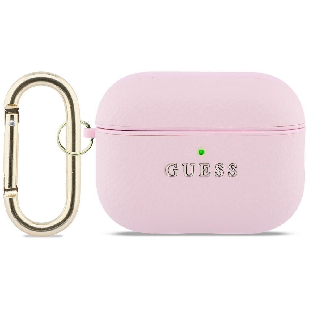 Schutzhülle Guess Grained PU Classic Logo Case für AirPods Pro 3, Rosa
