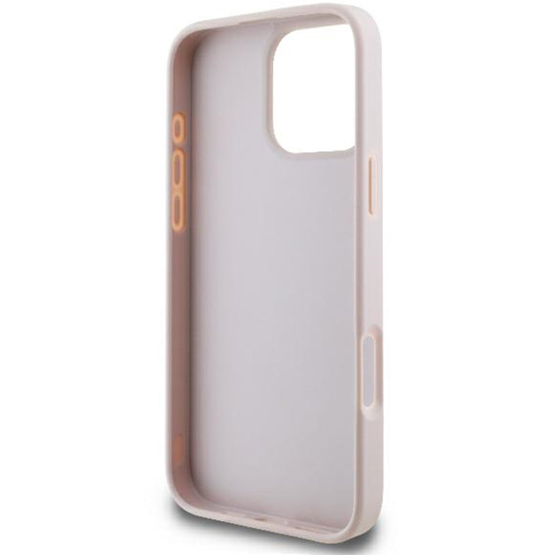 Handyhülle für iPhone 16 Pro, Guess Hardcase 4G Big Metal Logo, Rosa