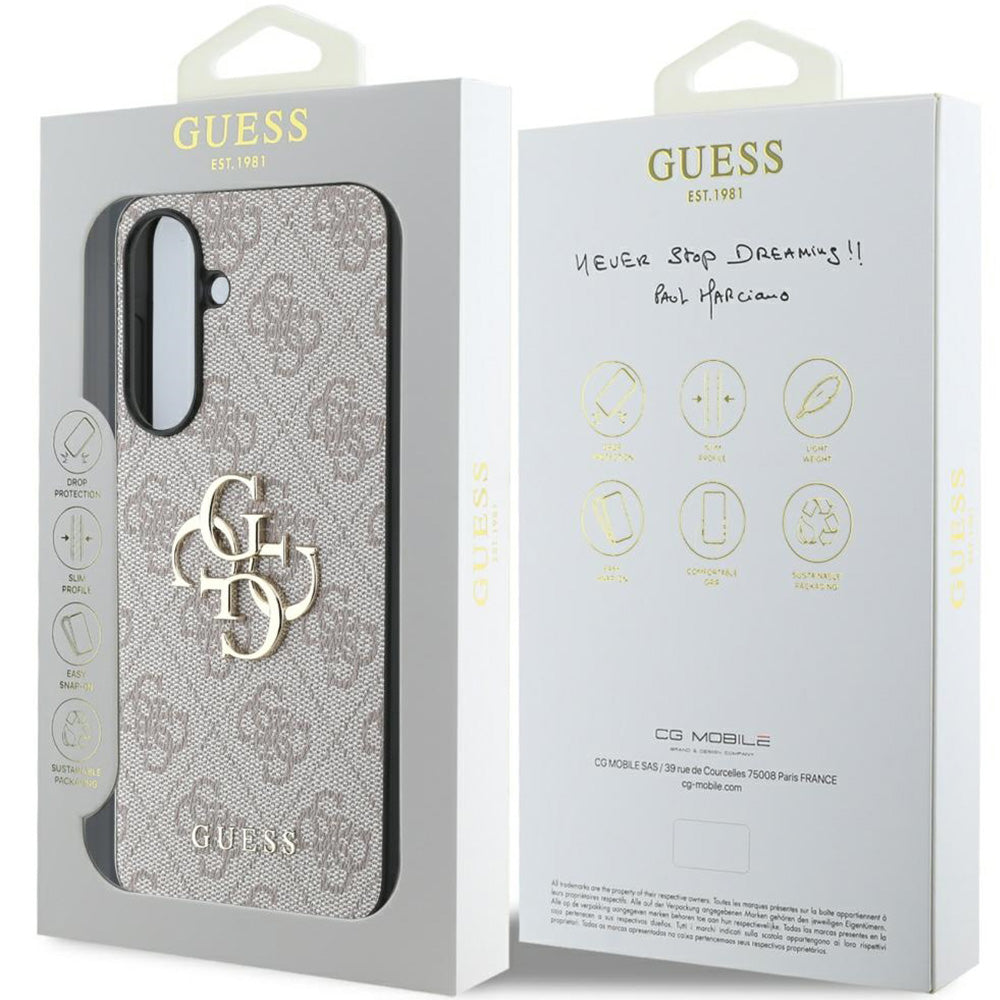 Handyhülle für Galaxy A56 5G, Guess Hardcase 4G Big Metal Logo, Rosa