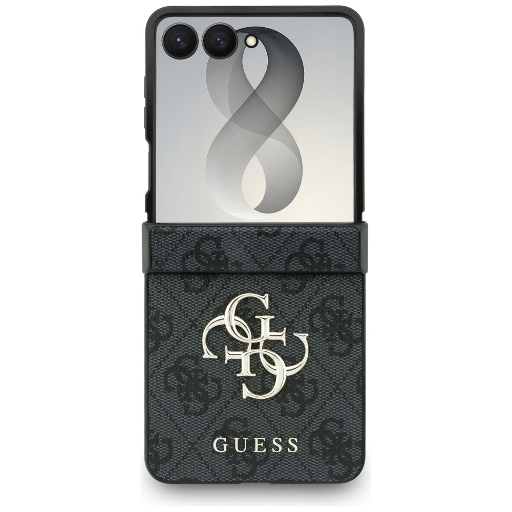 Handyhülle Guess Hardcase 4G Big Metal Logo für Galaxy Z Flip8, Schwarz