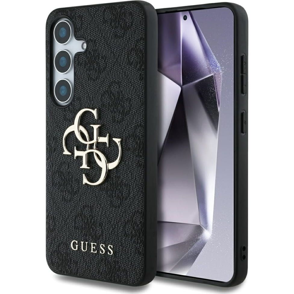 Handyhülle für Galaxy S25, Guess Hardcase 4G Big Metal Logo, Schwarz