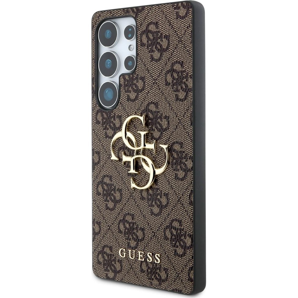 Handyhülle für Galaxy S25 Ultra, Guess Hardcase 4G Big Metal Logo, Braun